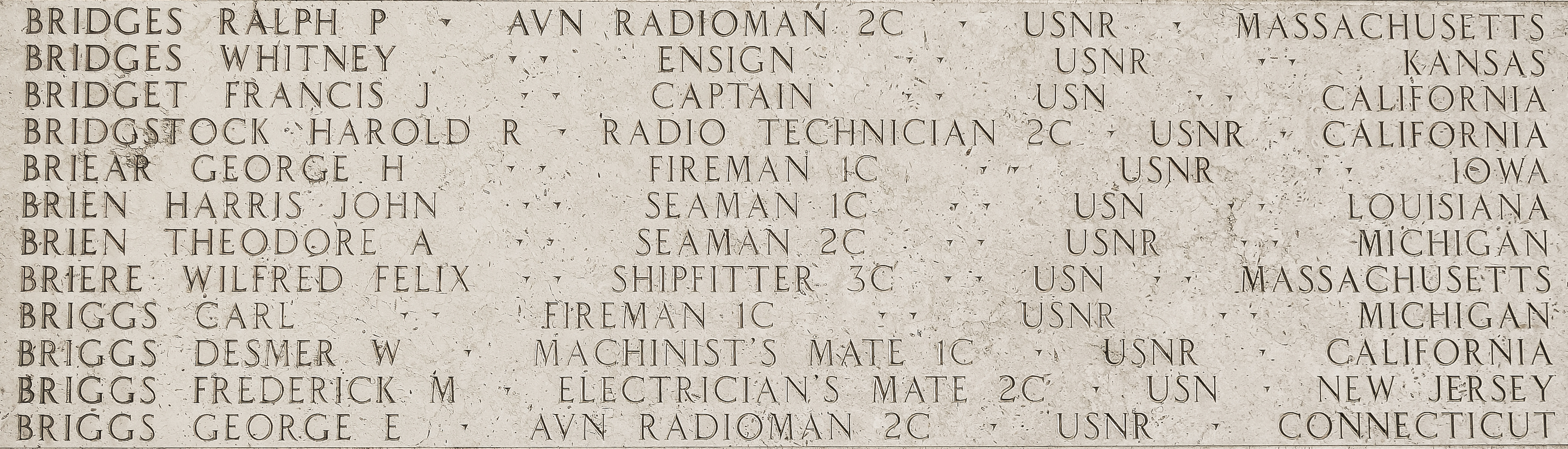 Ralph P. Bridges, Aviation Radioman Second Class
